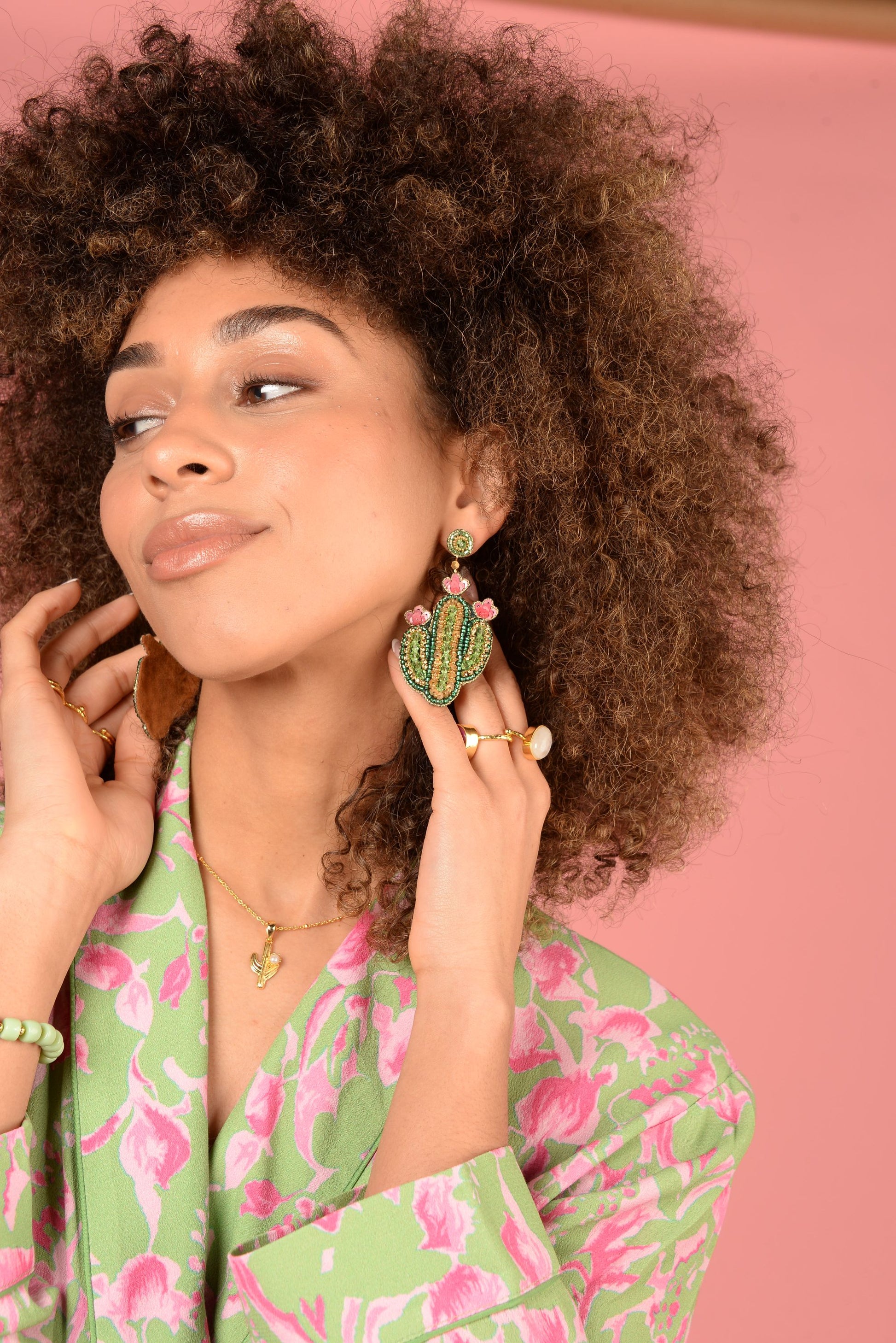 CACTUS & PEARL NECKLACE (7866048479448)