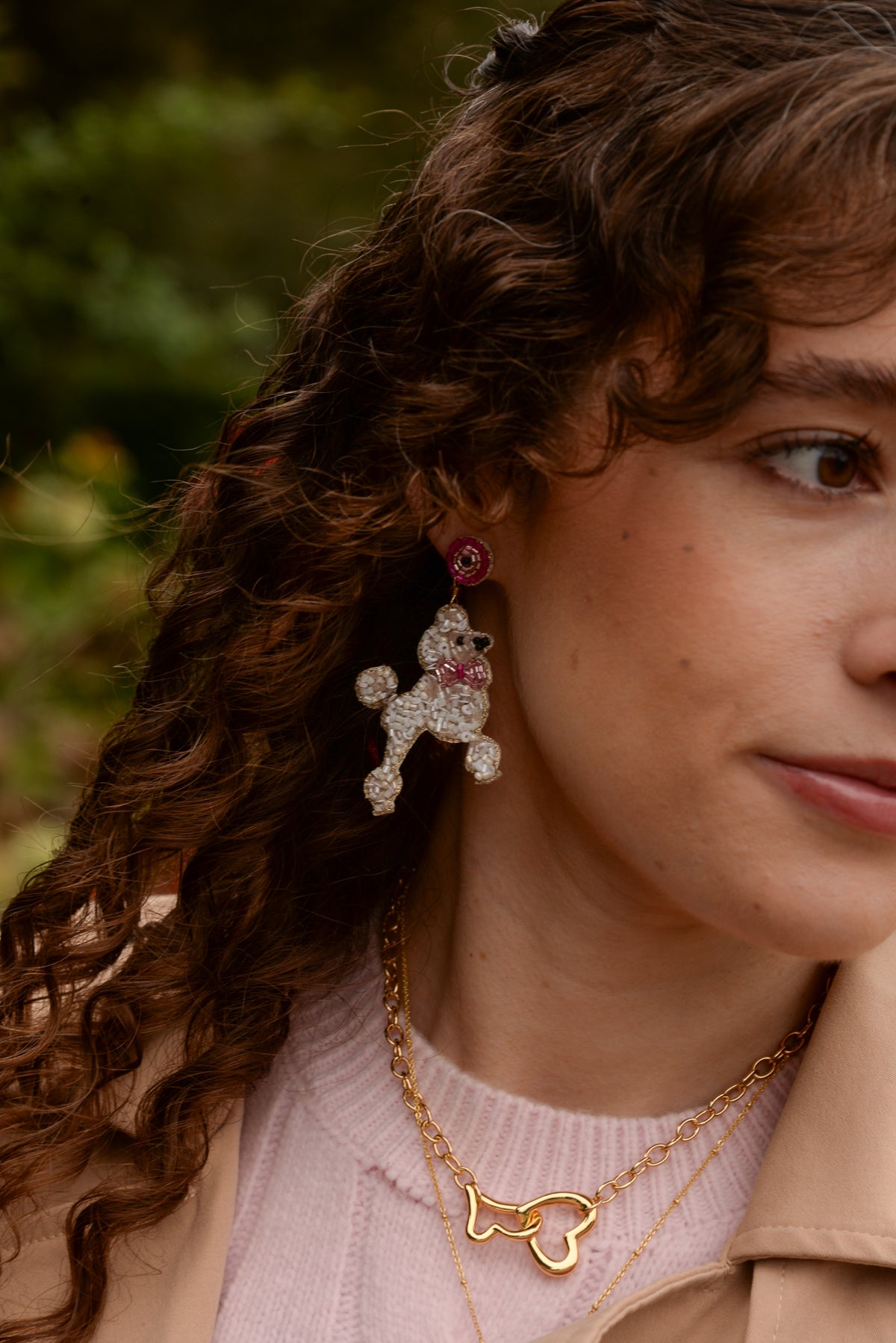 POODLE BEADED EARRINGS