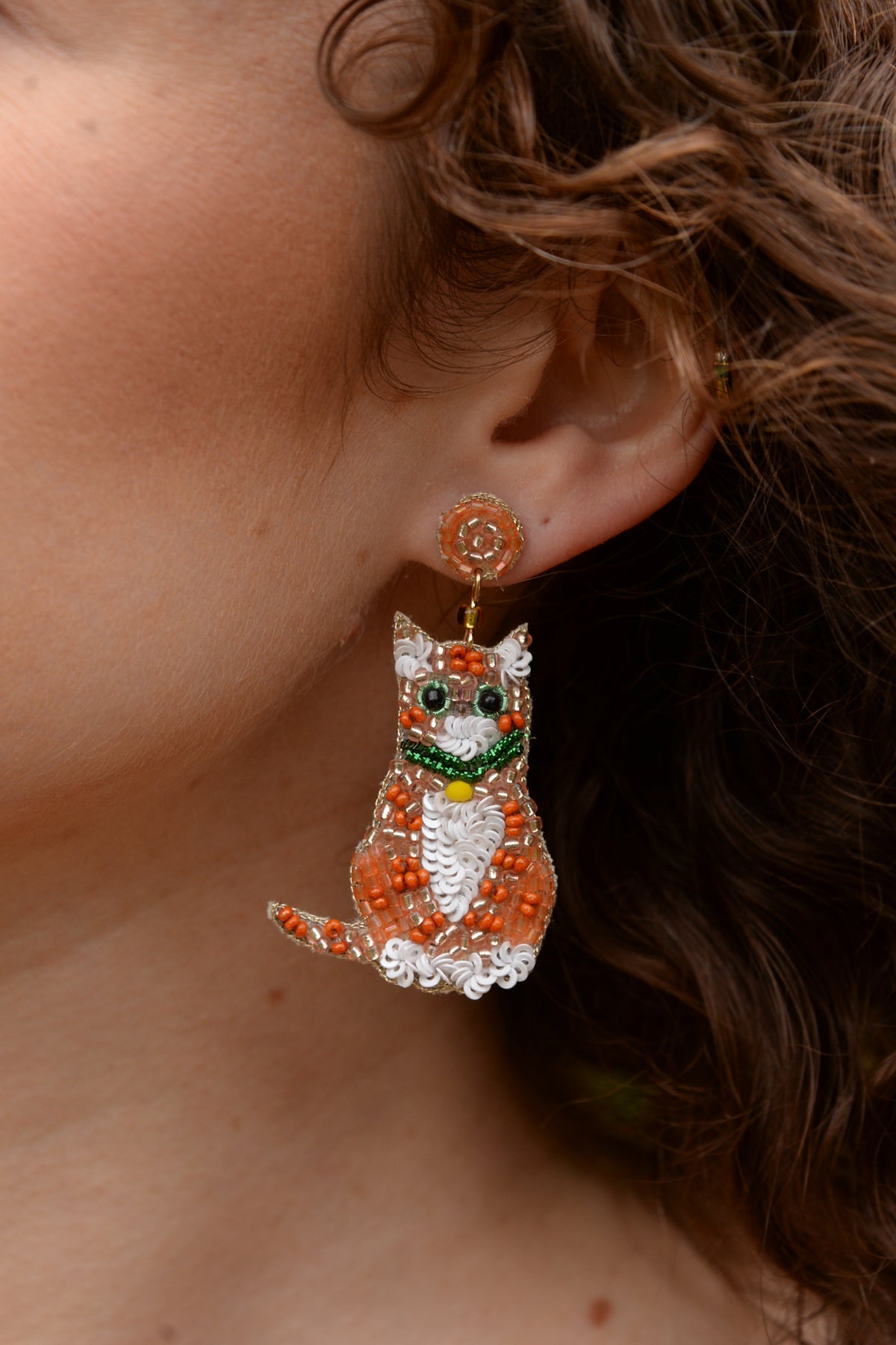 GINGER CAT EARRINGS