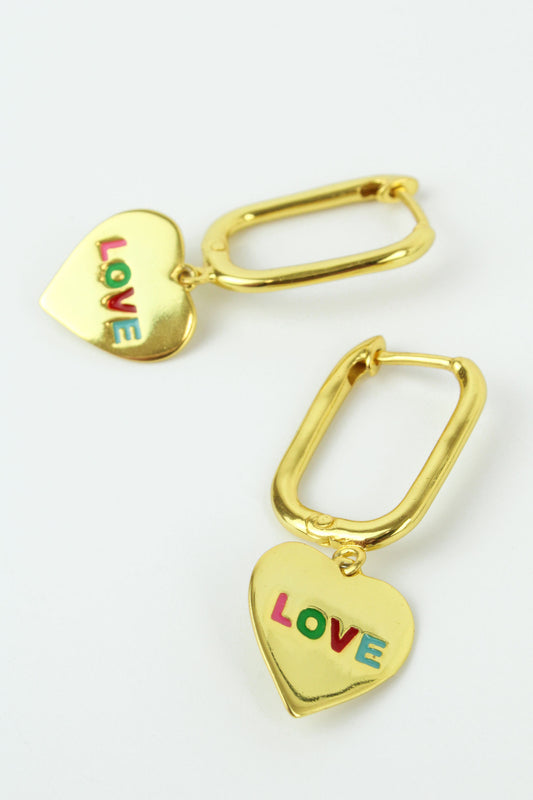 RAINBOW ENAMEL LOVE HEART HOOPS (7965649600728)