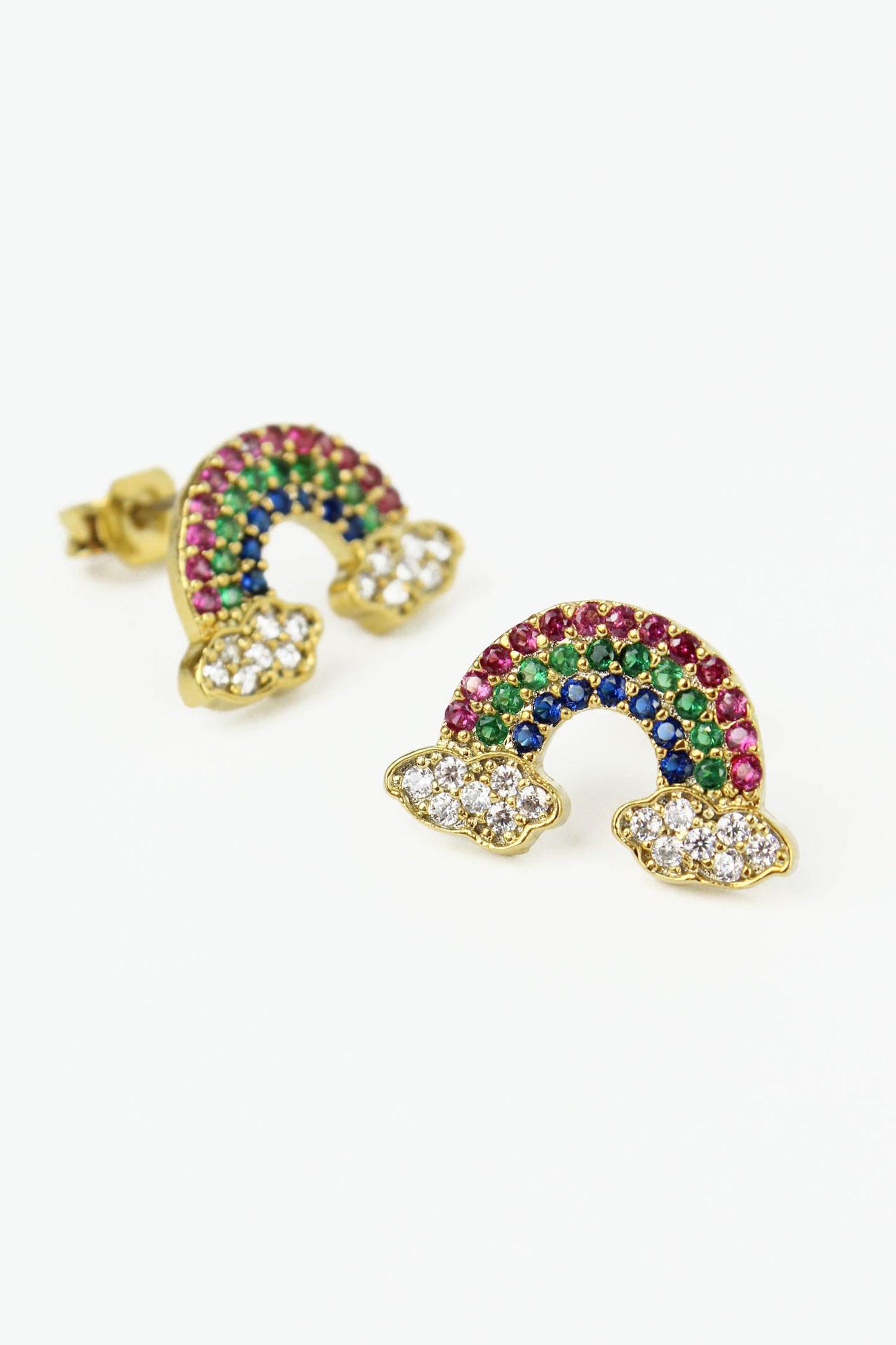 RAINBOW GEMSTONE STUD EARRINGS (8007168032984)