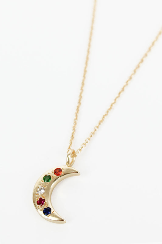 GOLD MOON GEM STUDDED HOOK NECKLACE (8011152982232)
