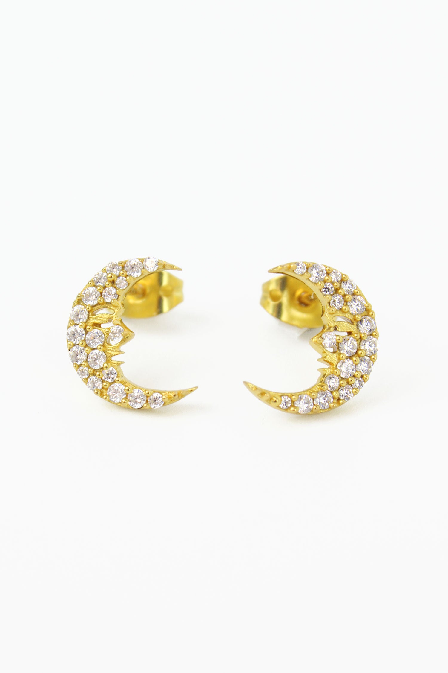 MOON MAN CZ EARRINGS (8011146264792)