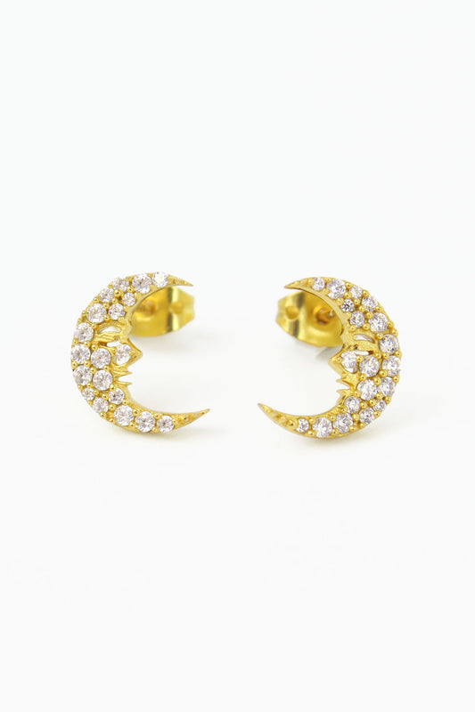 MOON MAN CZ EARRINGS (8011146264792)