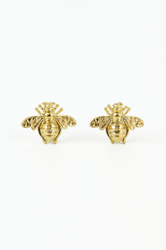 SMALL BEE STUD EARRINGS (8018787827928)