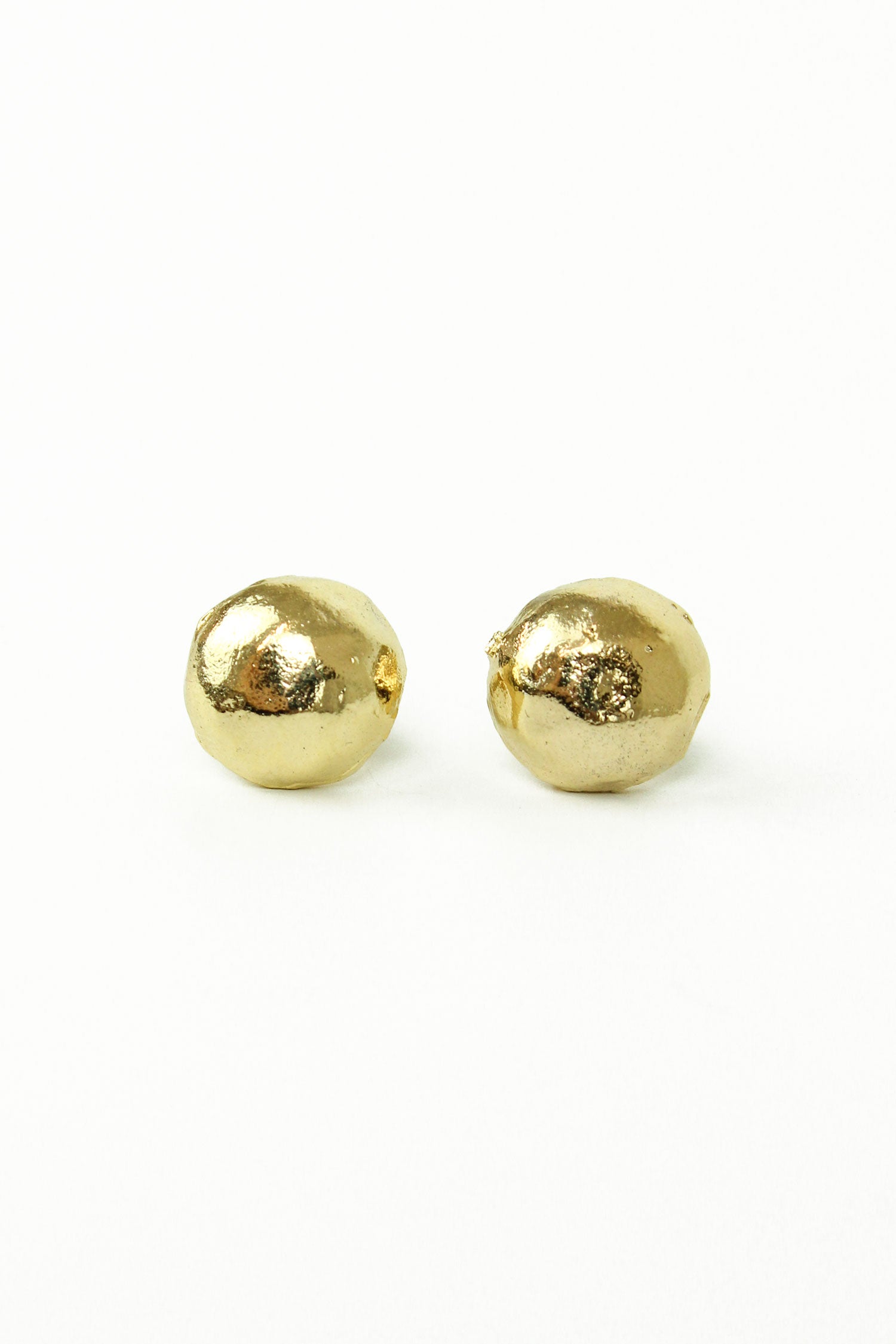 SINGLE STUD GOLD NUGGET EARRING (8024320475352)