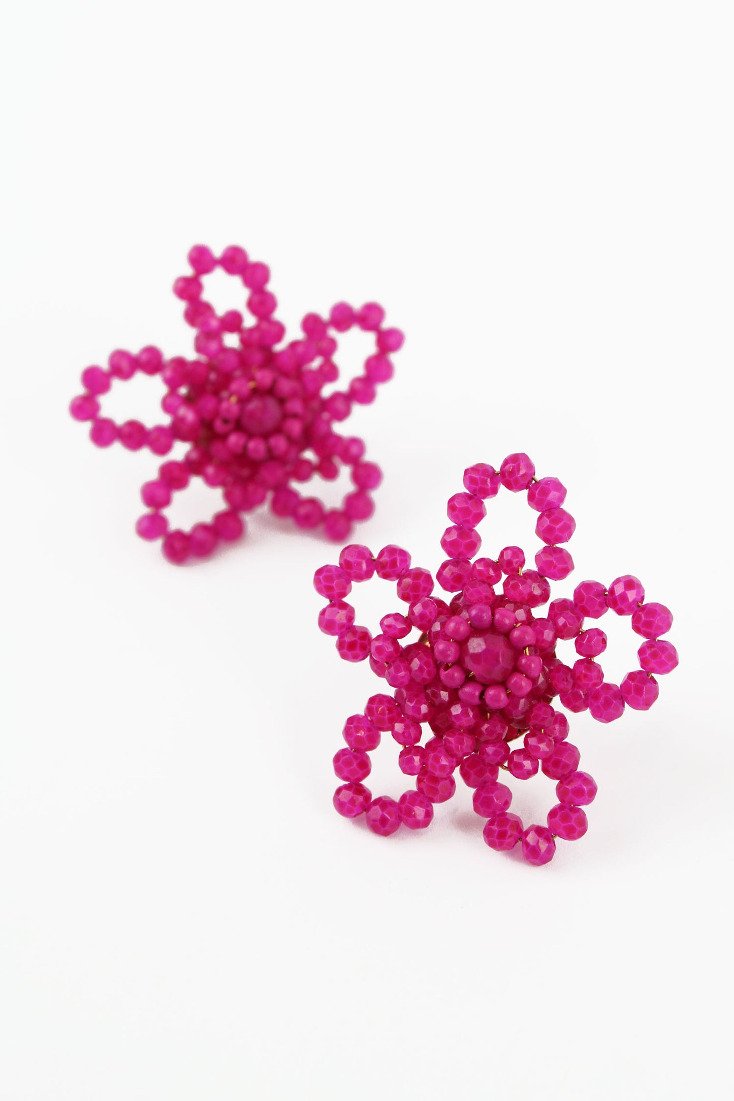 PINK LARGE STUD EARRING (8107250516184)