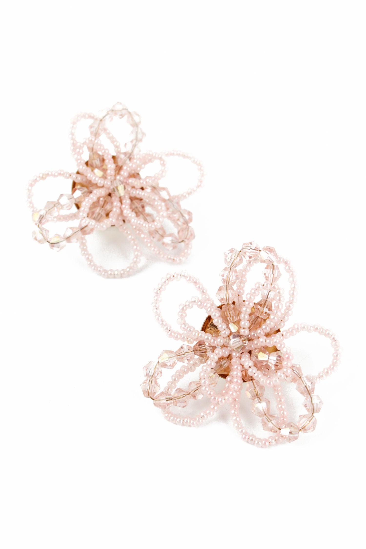 PINK FLOWER 3D EARRINGS (8107255070936)