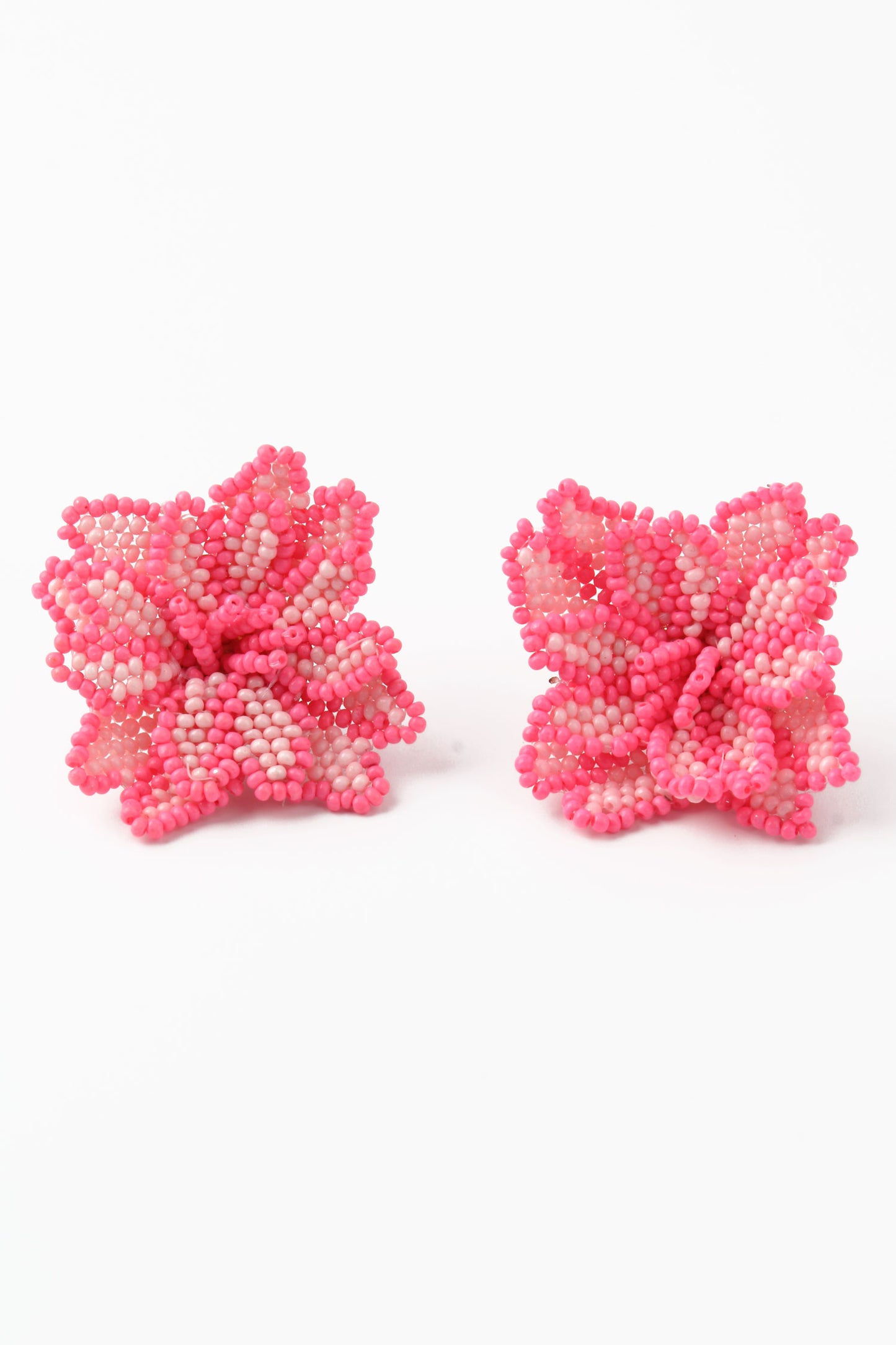 3D LIGHT PINK FLOWER EARRING