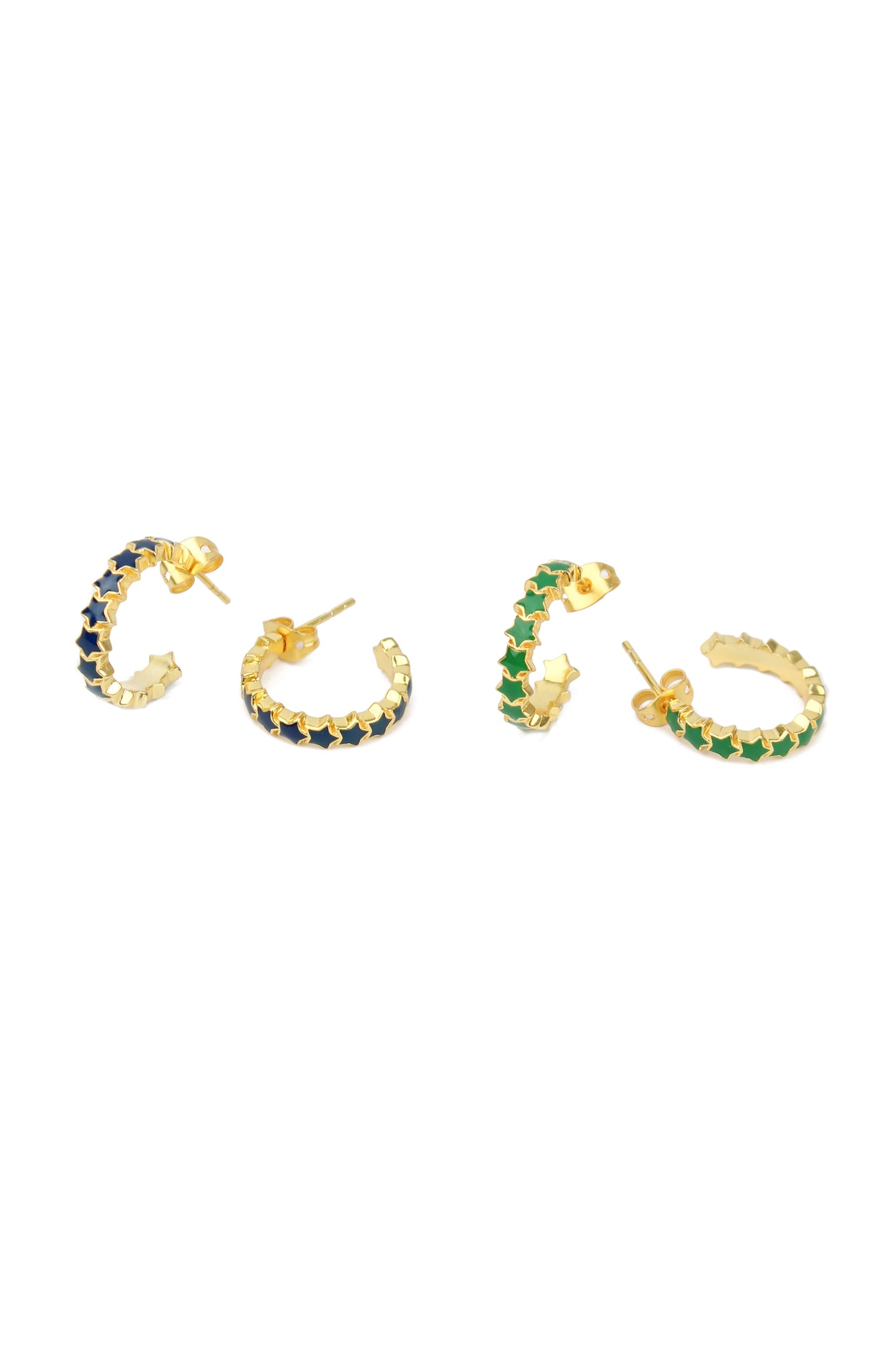 BOUCLES D'OREILLES ÉTOILE EN ÉMAIL 