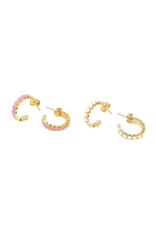 BOUCLES D'OREILLES ÉTOILE EN ÉMAIL 