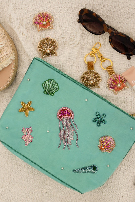 NEW SEA SCENE MEDIUM POUCH
