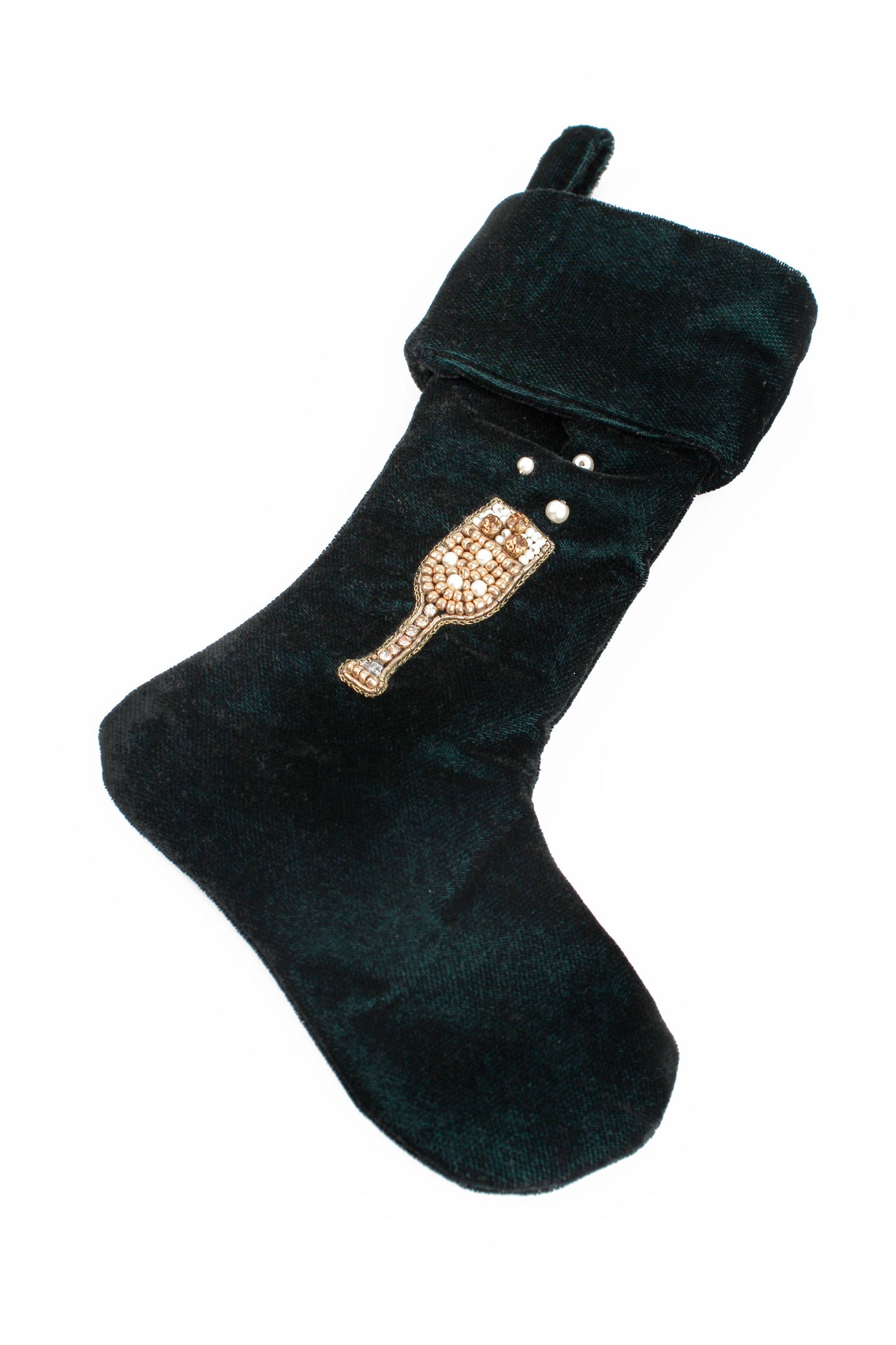 GLASS OF FIZZ MINI STOCKING DECORATION