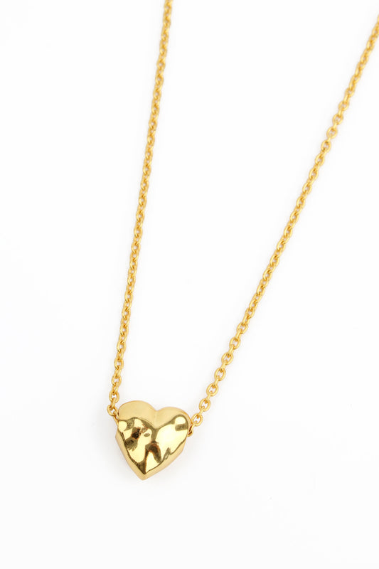 GOLD BOLD HEART NECKLACE