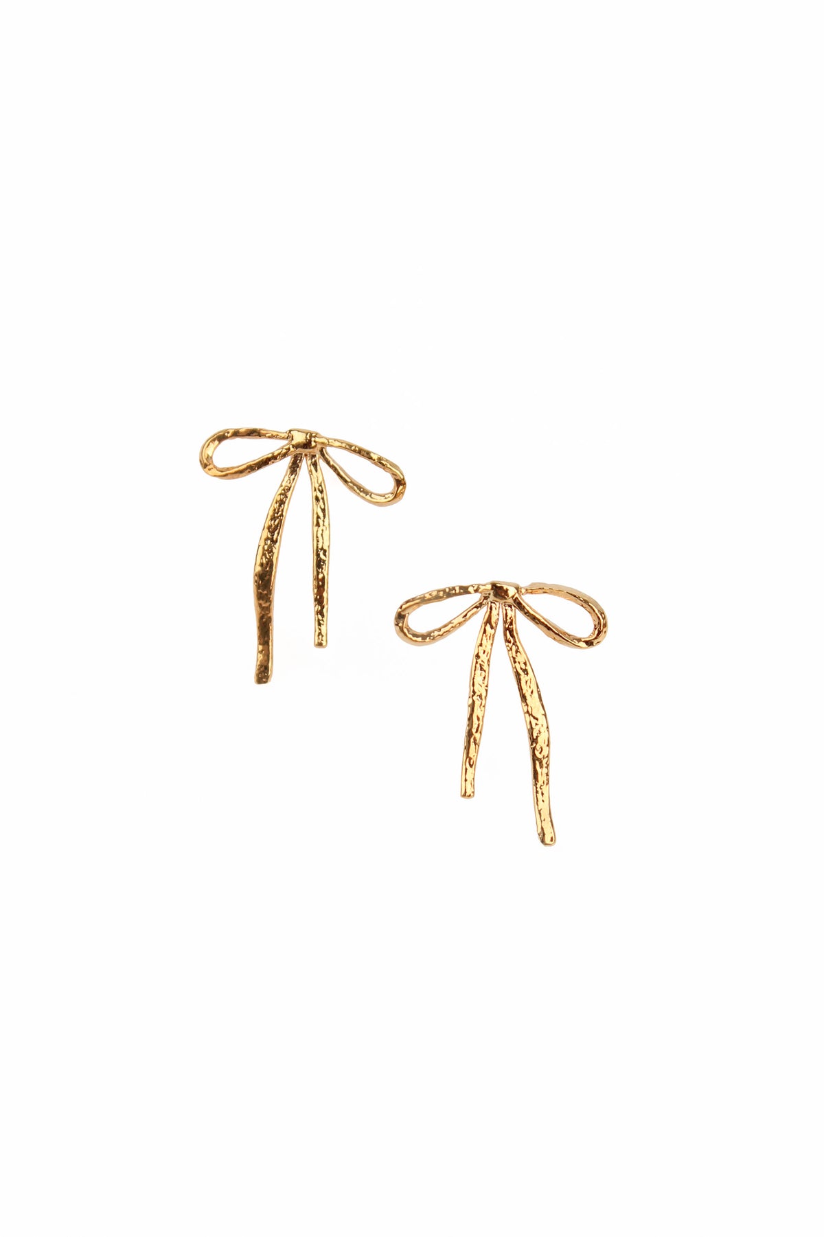 GOLD BOW STUD EARRINGS