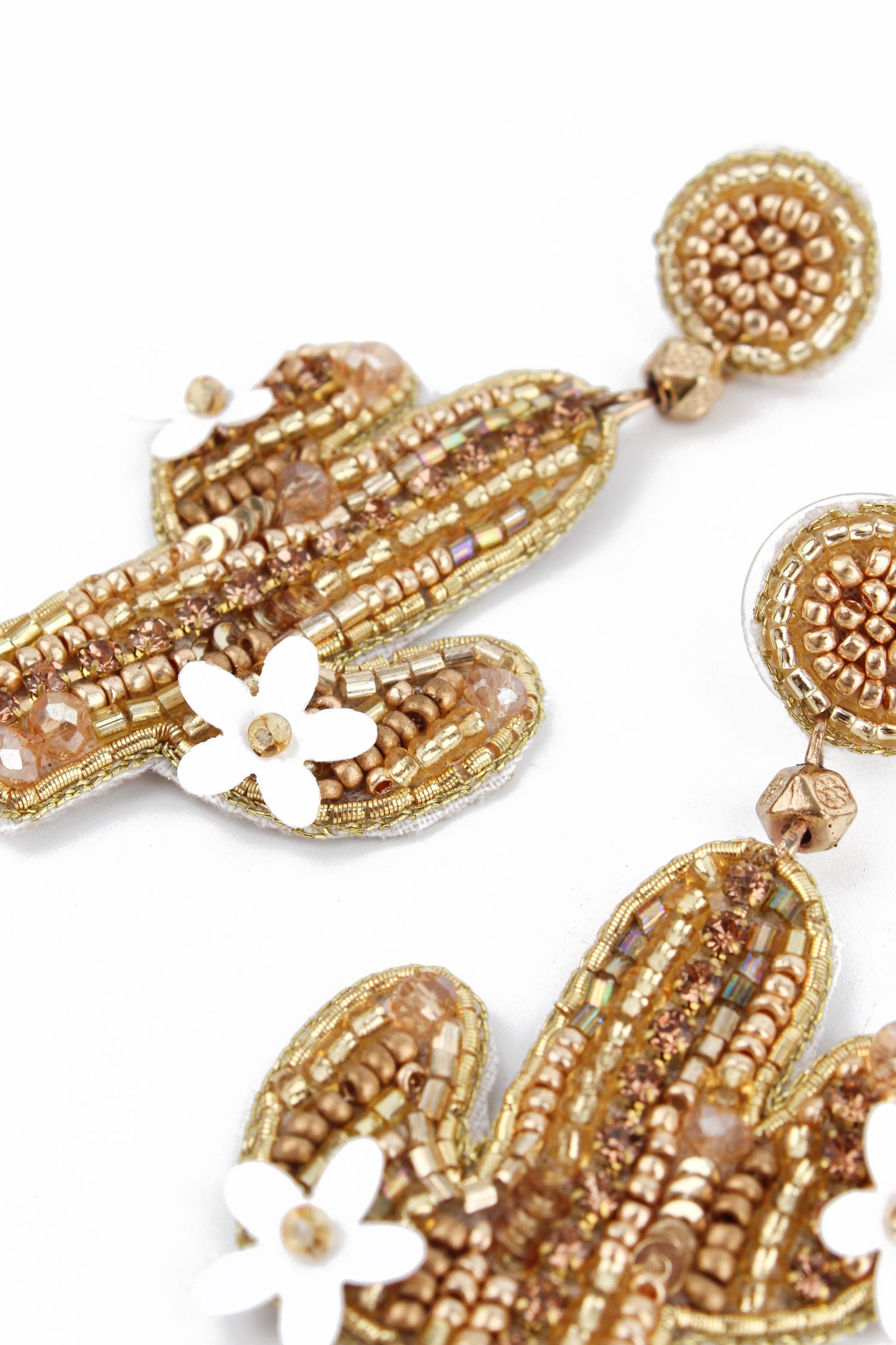 GOLD CACTUS EARRINGS