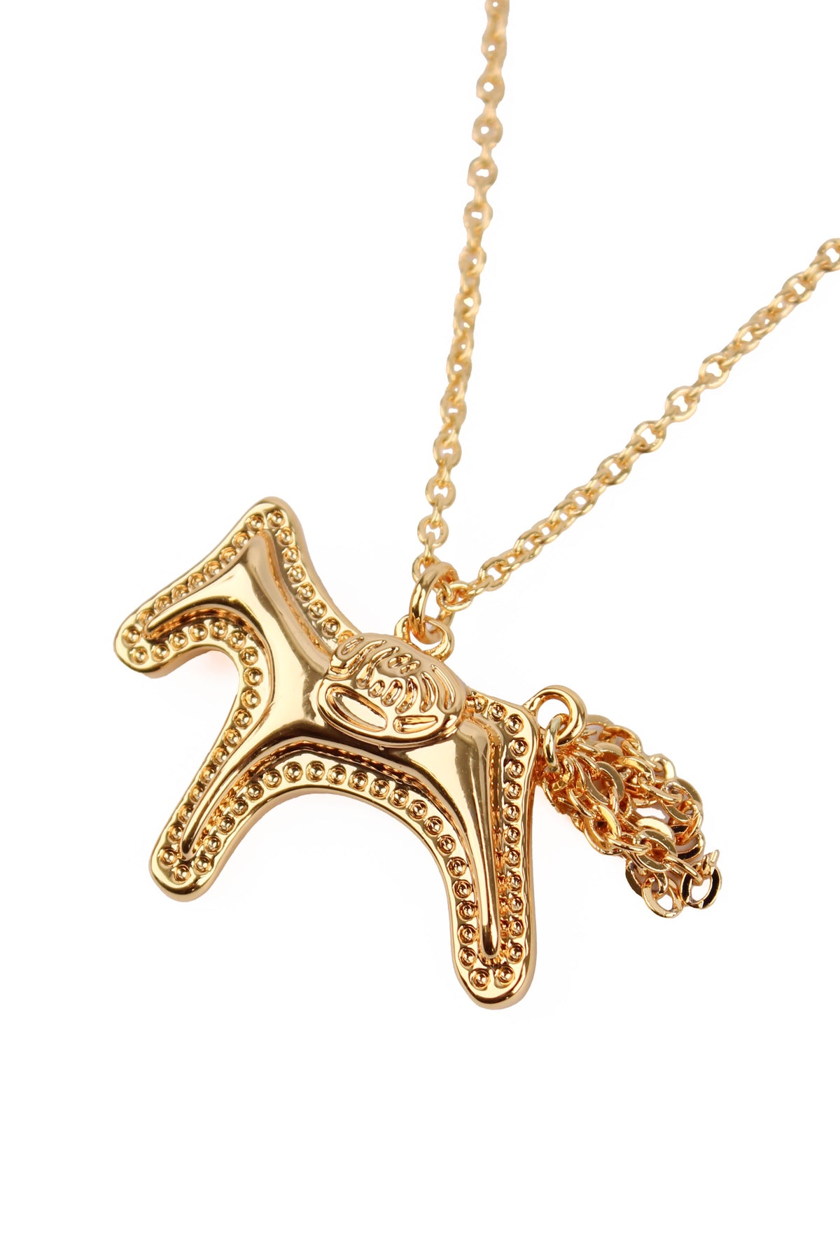 GOLD HORSE CHARM GOLD NECKLACE