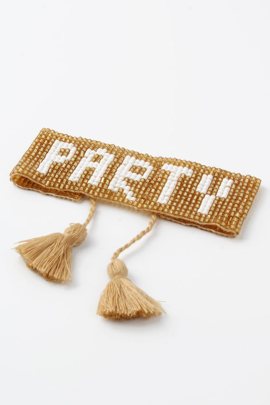 GOLD PARTY BEADED BRACELET