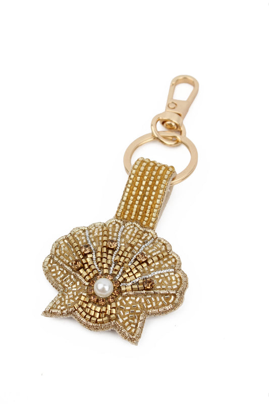 GOLD SHELL KEYRING/BAG CHARM