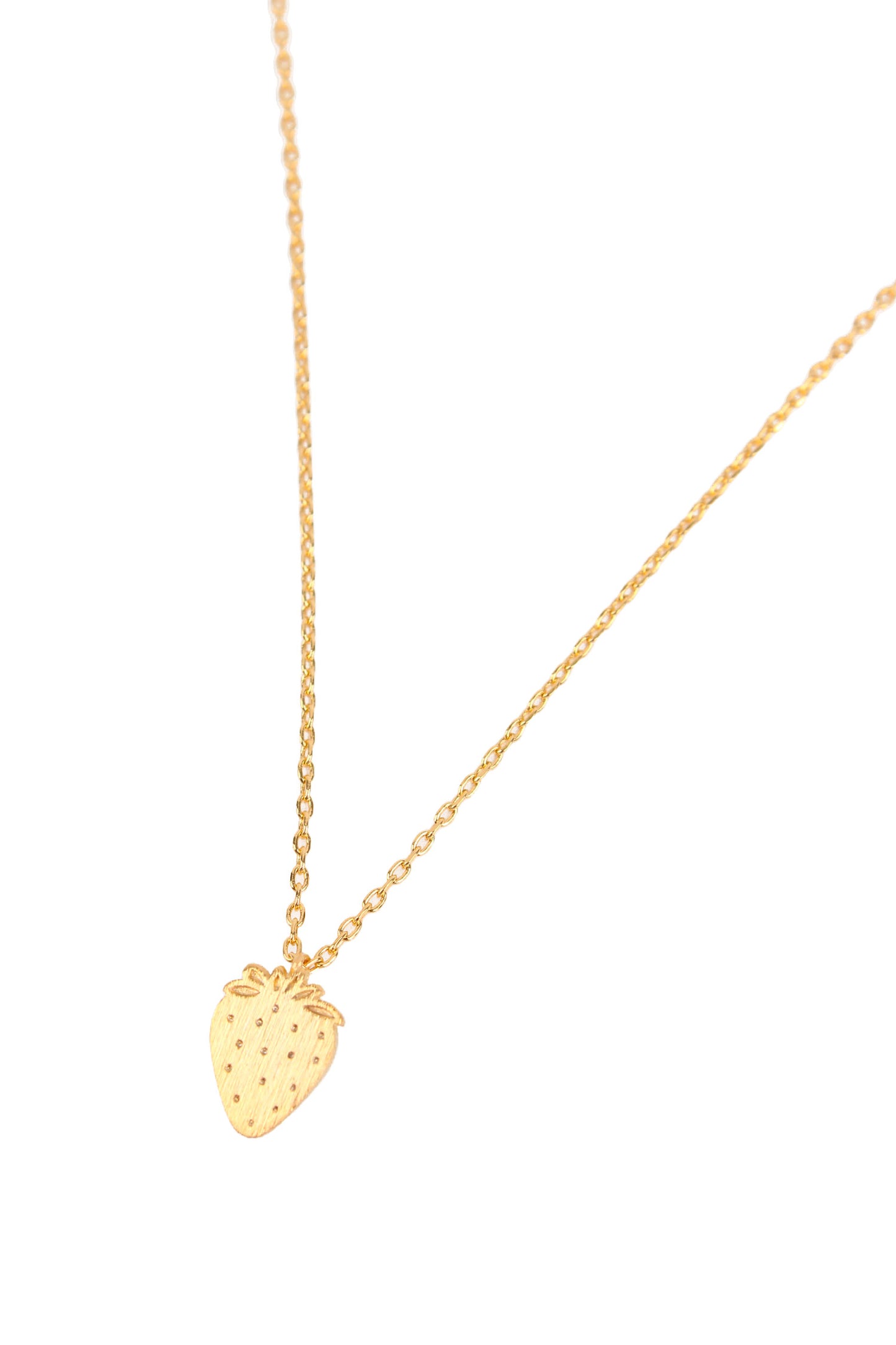 GOLD STRAWBERRY FRUIT NECKLACE