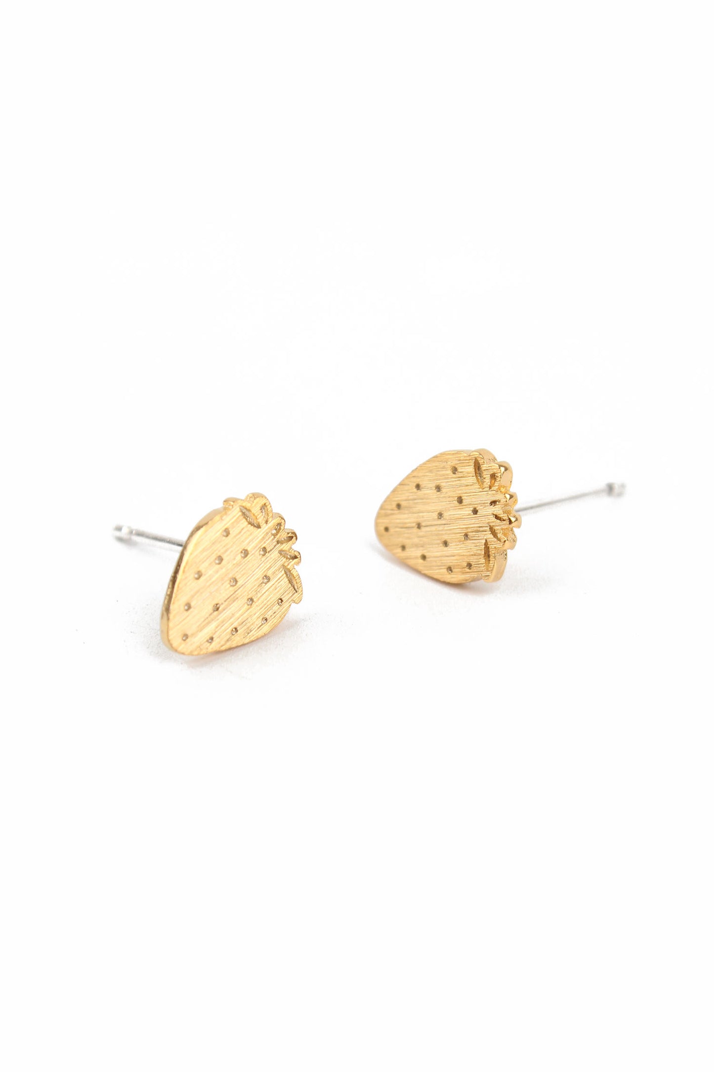 GOLD STRAWBERRY STUD EARRINGS