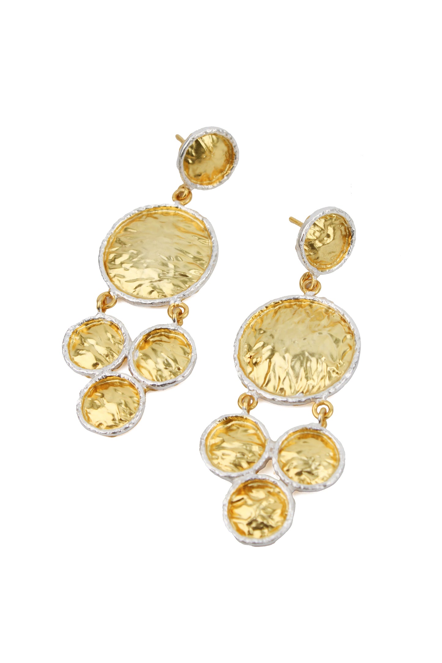 GOLD & SILVER MULTI COIN EARRINGS
