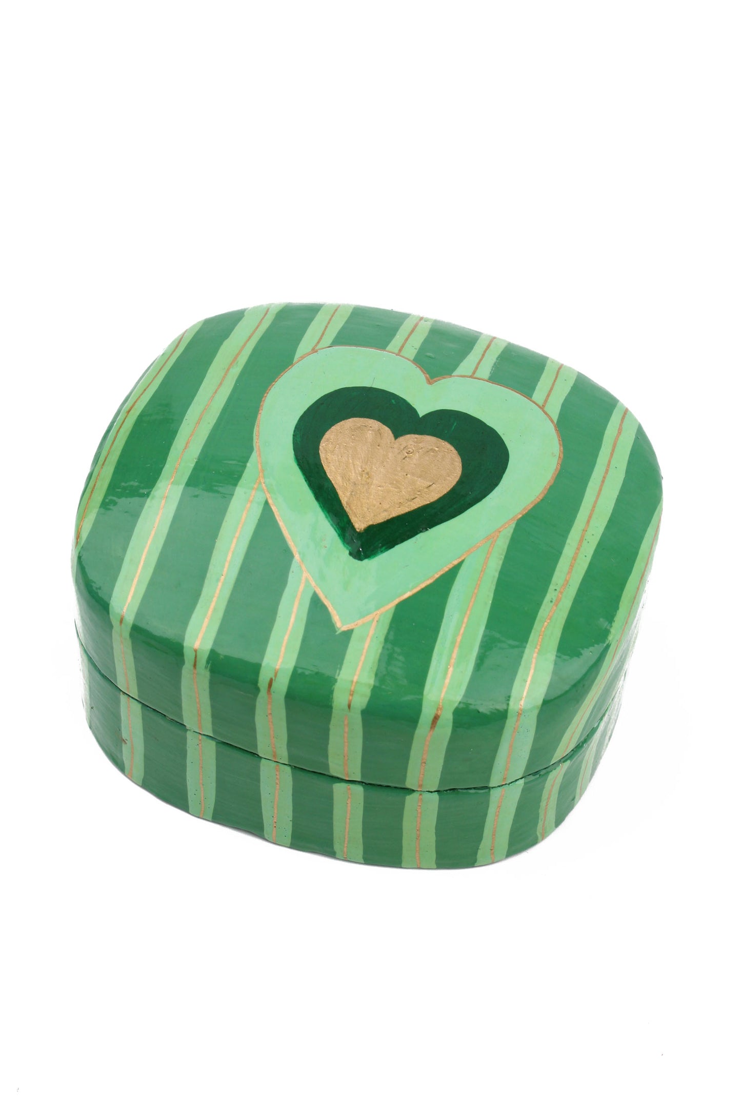 GREEN HEART TRINKET BOX