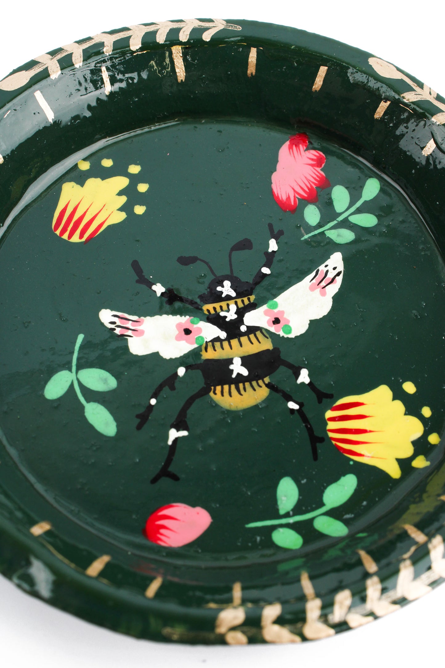 GREEN BEE TRINKET DISH