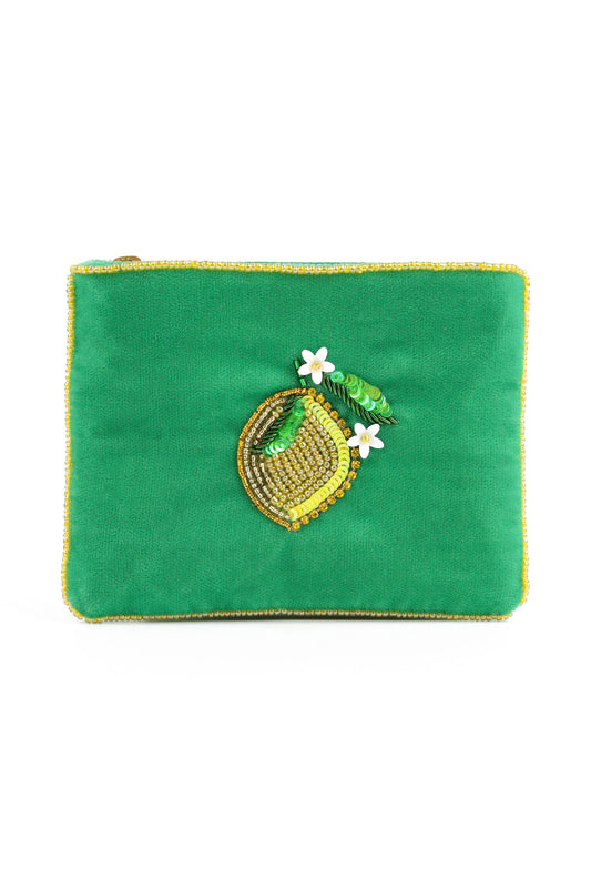 GREEN LEMON YELLOW SMALL POUCH