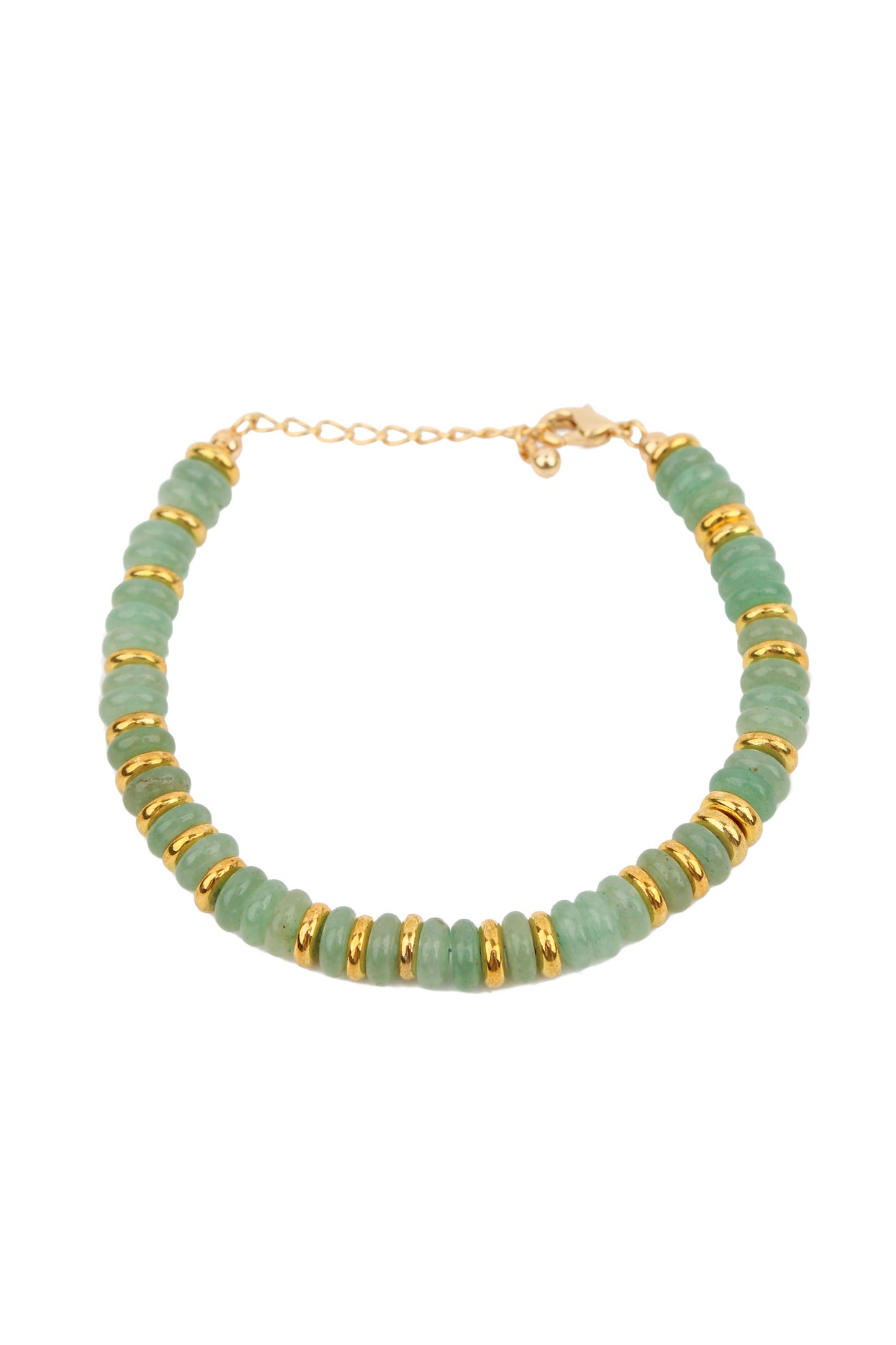 GREEN ROUND STONE BRACELET