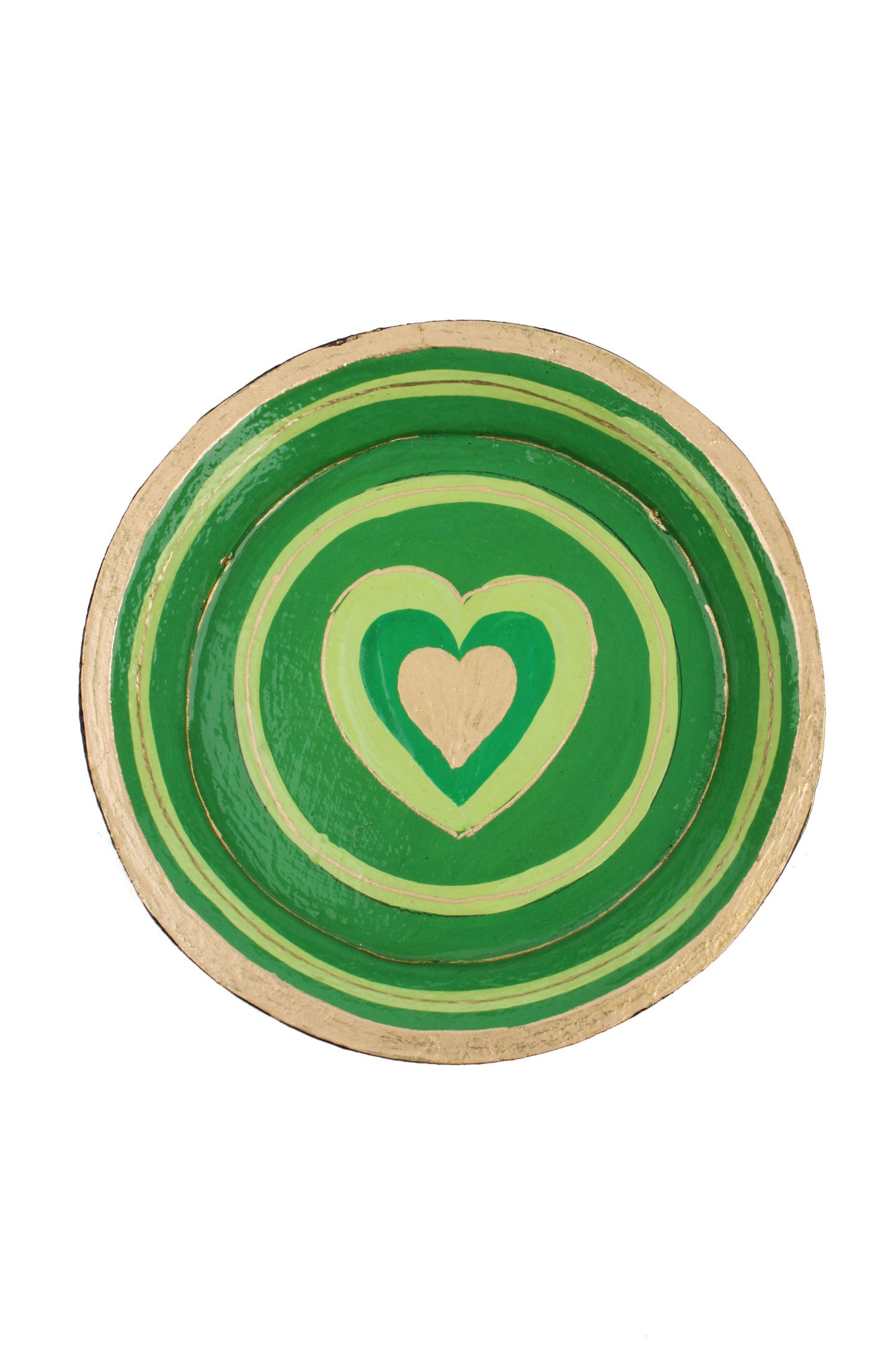 GREEN SMALL HEART TRINKET TRAY