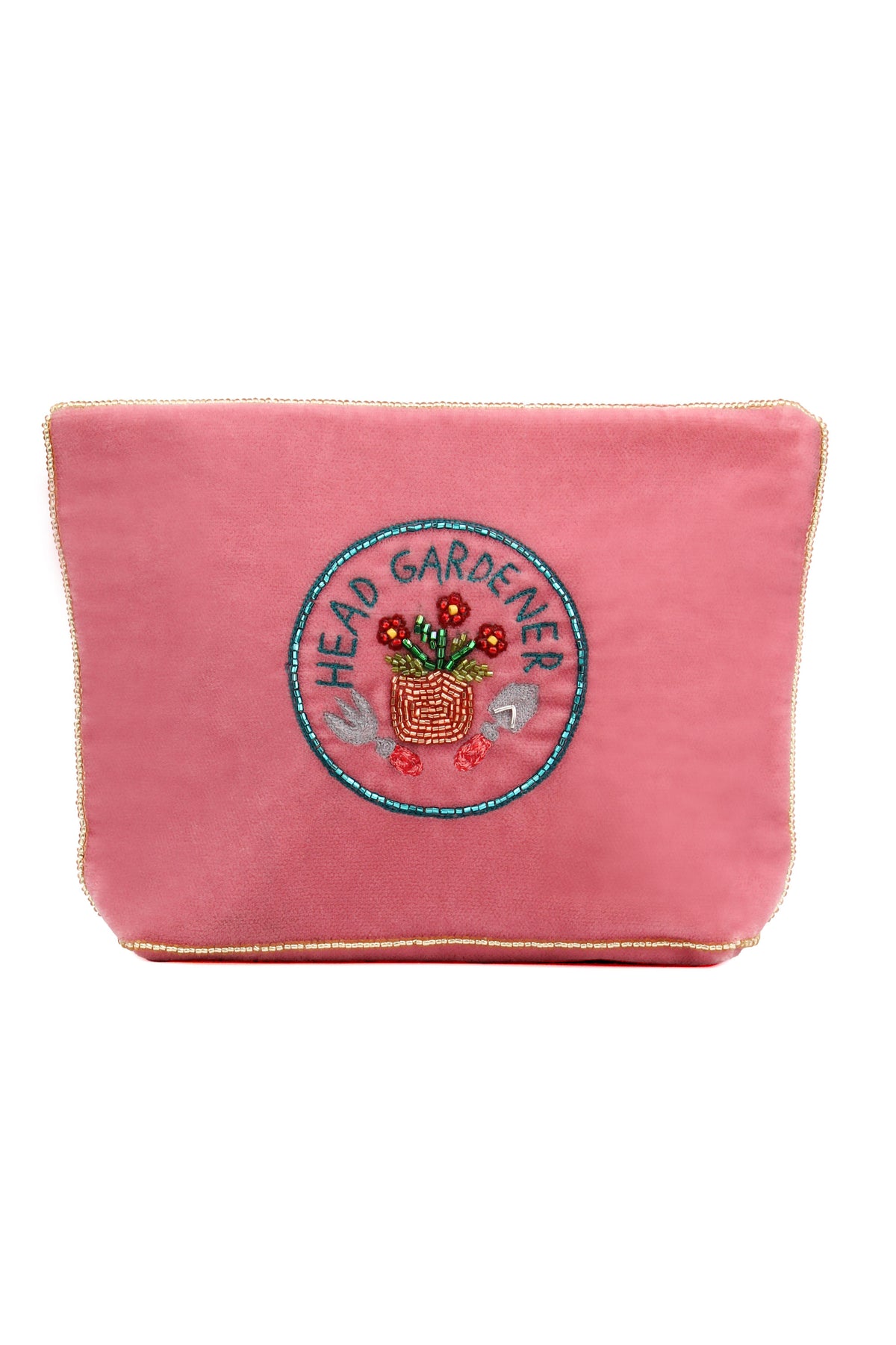 HEAD GARDENER ON PINK MEDIUM POUCH