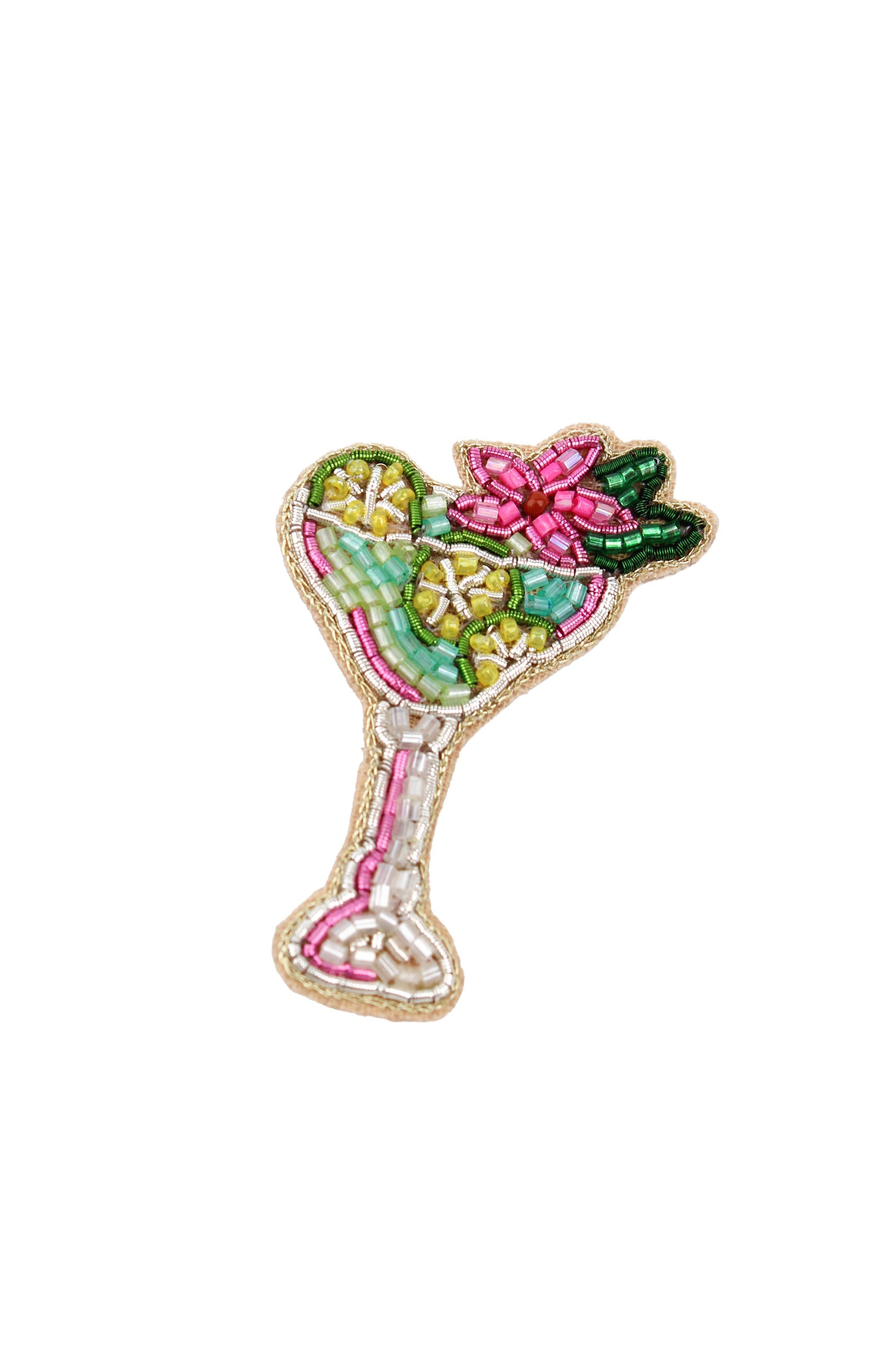 LIME COCKTAIL BROOCH