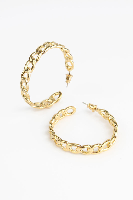 LARGE CHAIN HOOPS