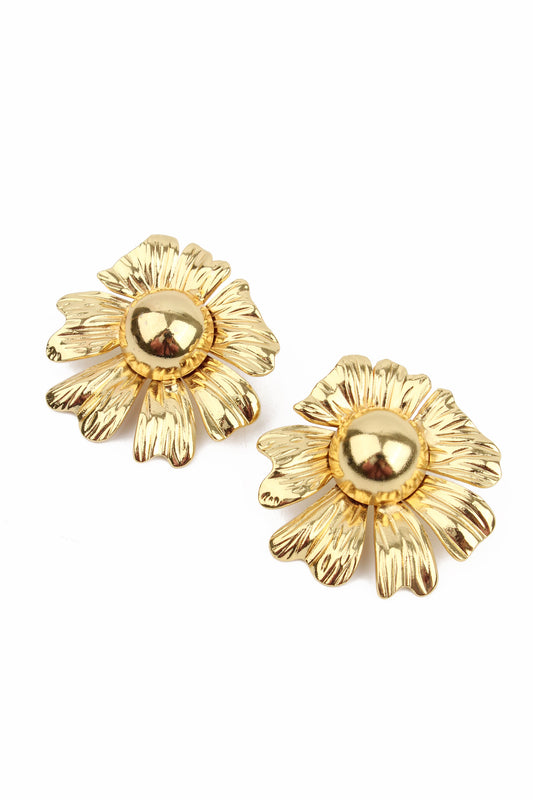 LARGE FLOWER STUD EARRINGS