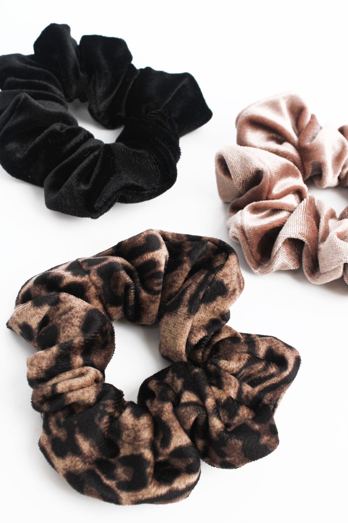 LEOPARD / BLACK / MINK SCRUNCHIES PACK