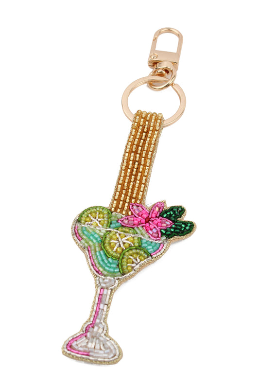 LIME COCKTAIL KEYRING/BAG CHARM