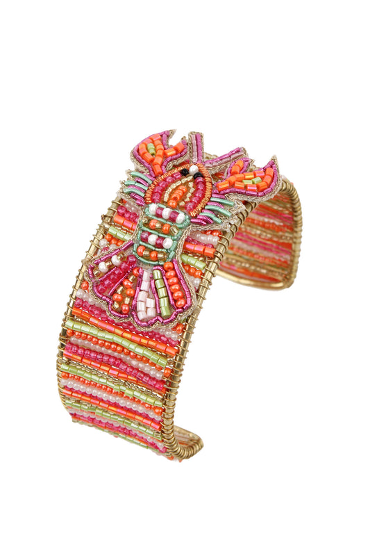 LOBSTER BEADED CUFF
