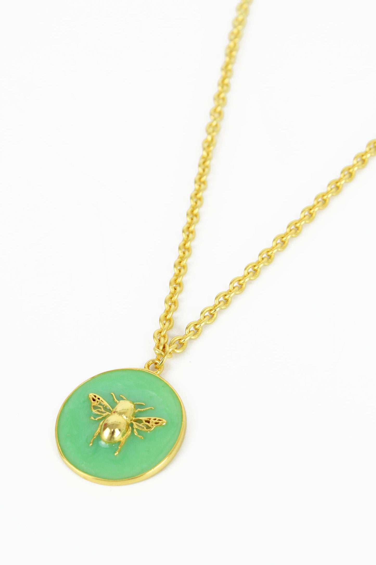 HANDPAINTED ENAMEL BEE PENDANT (7071028084923)
