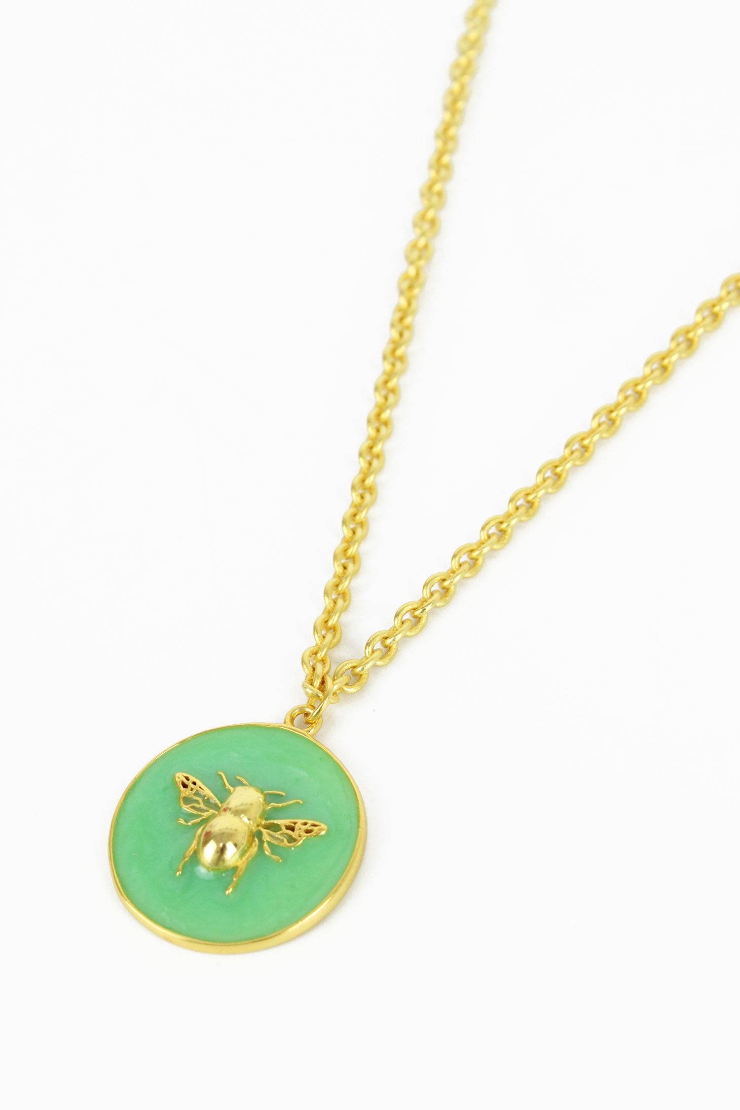 HANDPAINTED ENAMEL BEE PENDANT (7071028084923)