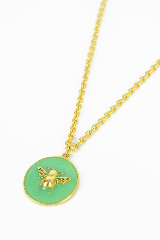 HANDPAINTED ENAMEL BEE PENDANT (7071028084923)