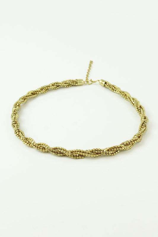 GOLD TWISTED ROPE NECKLACE (7571889979608)