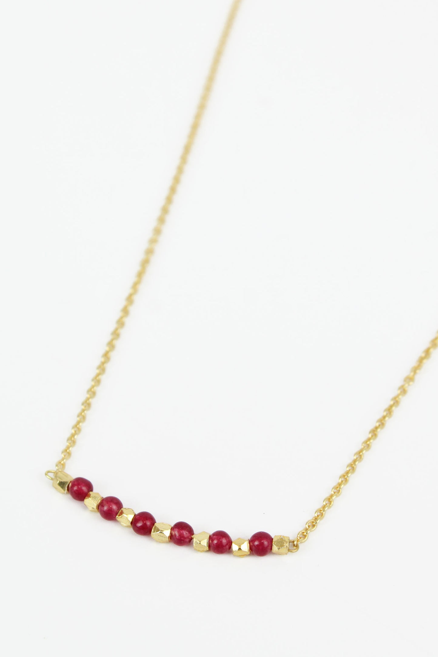 Collier barre semi précieux