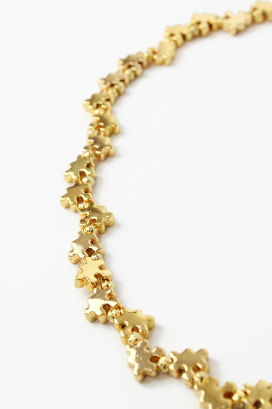 PUZZLE PIECES GOLD NECKLACE (7609661915352)