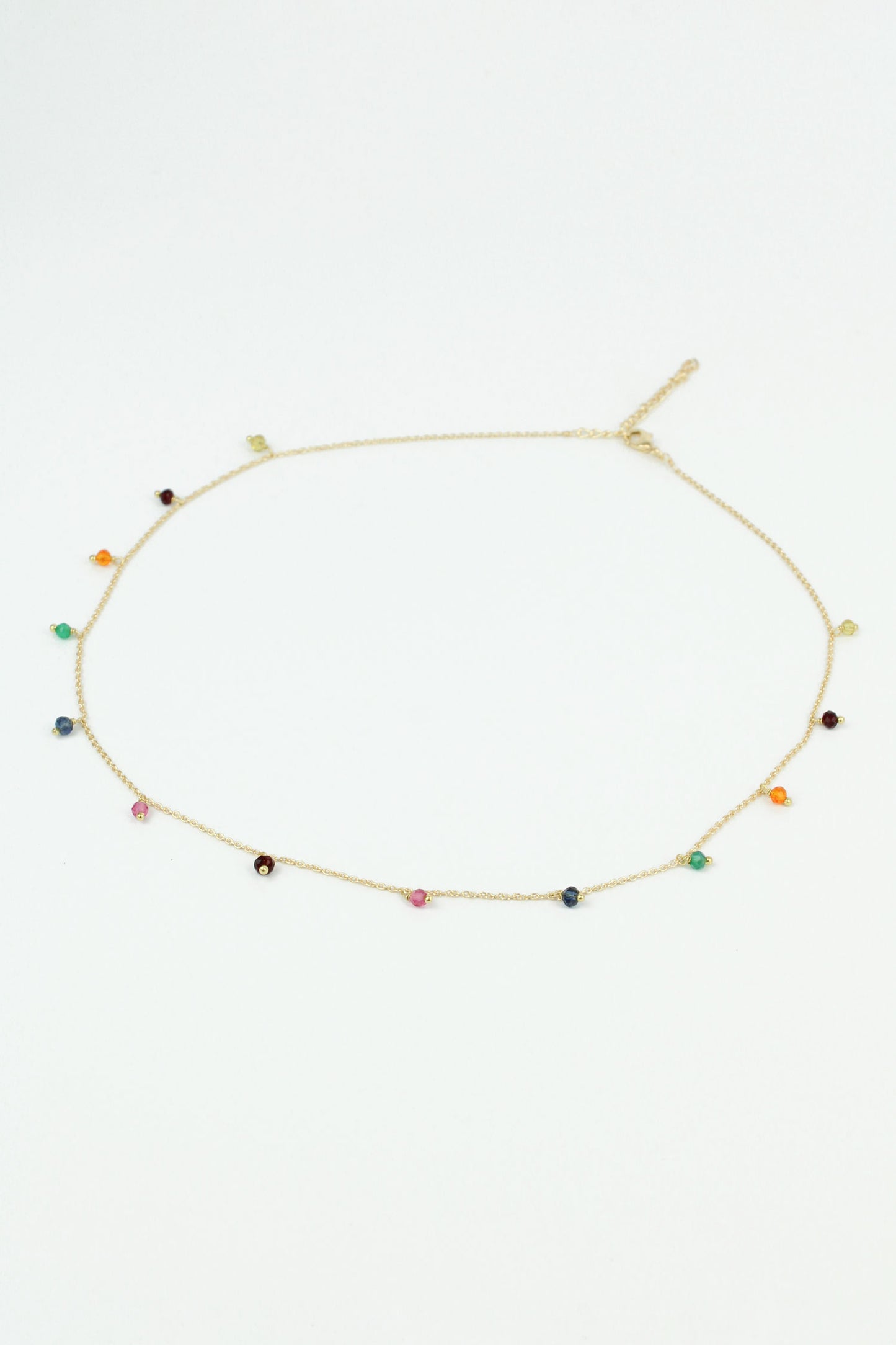 RAINBOW CRYSTAL CHARM NECKLACE (7964842655960)