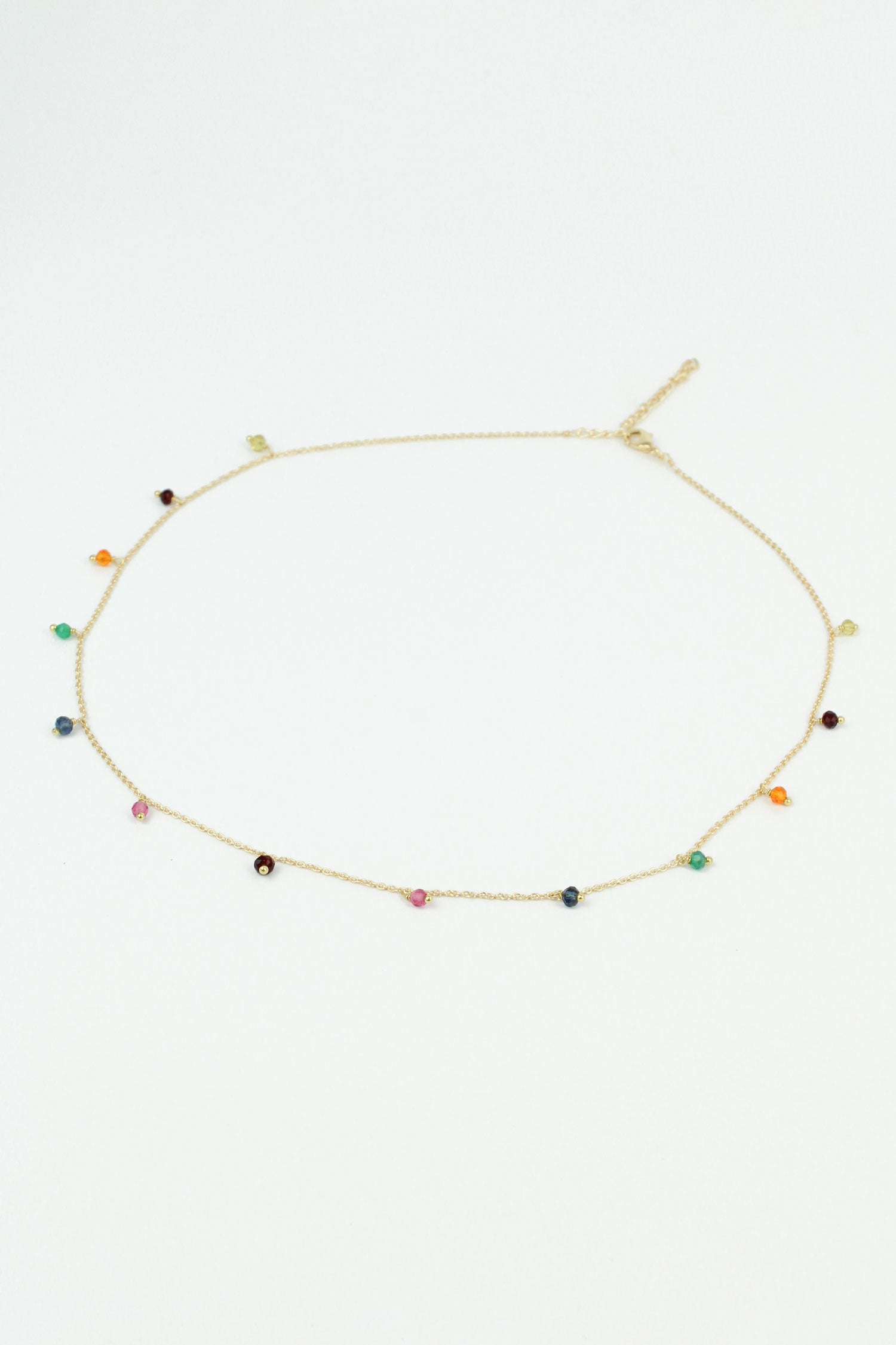 RAINBOW CRYSTAL CHARM NECKLACE (7964842655960)