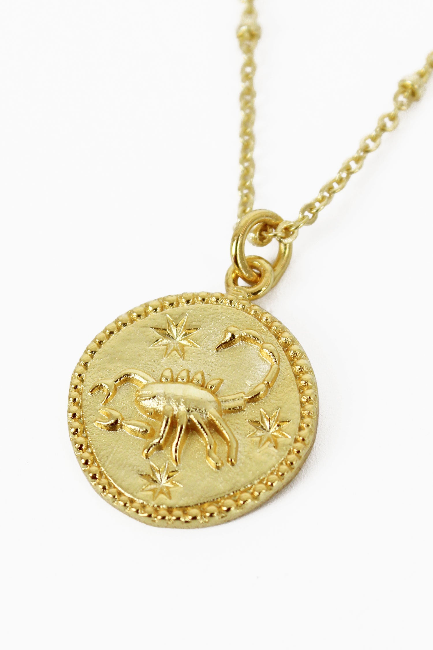 SCORPIO GOLD PENDANT (8108088557784)