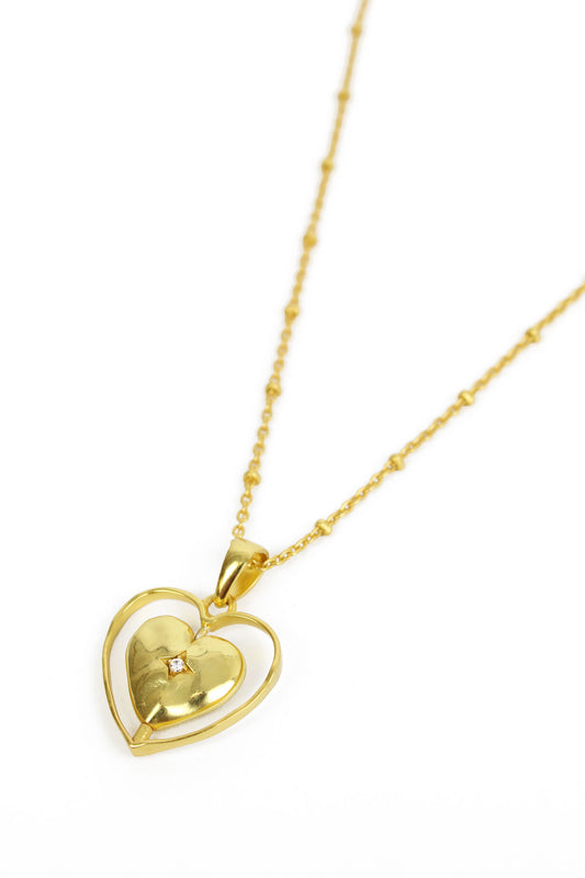 SPINNING GOLD HEART PENDANT (8108079284440)