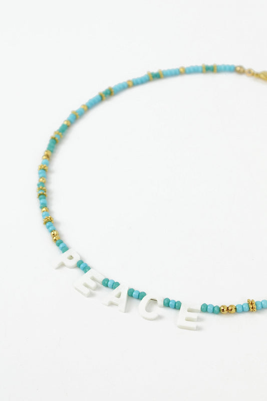 PEACE BEADED NECKLACE (8111731638488)