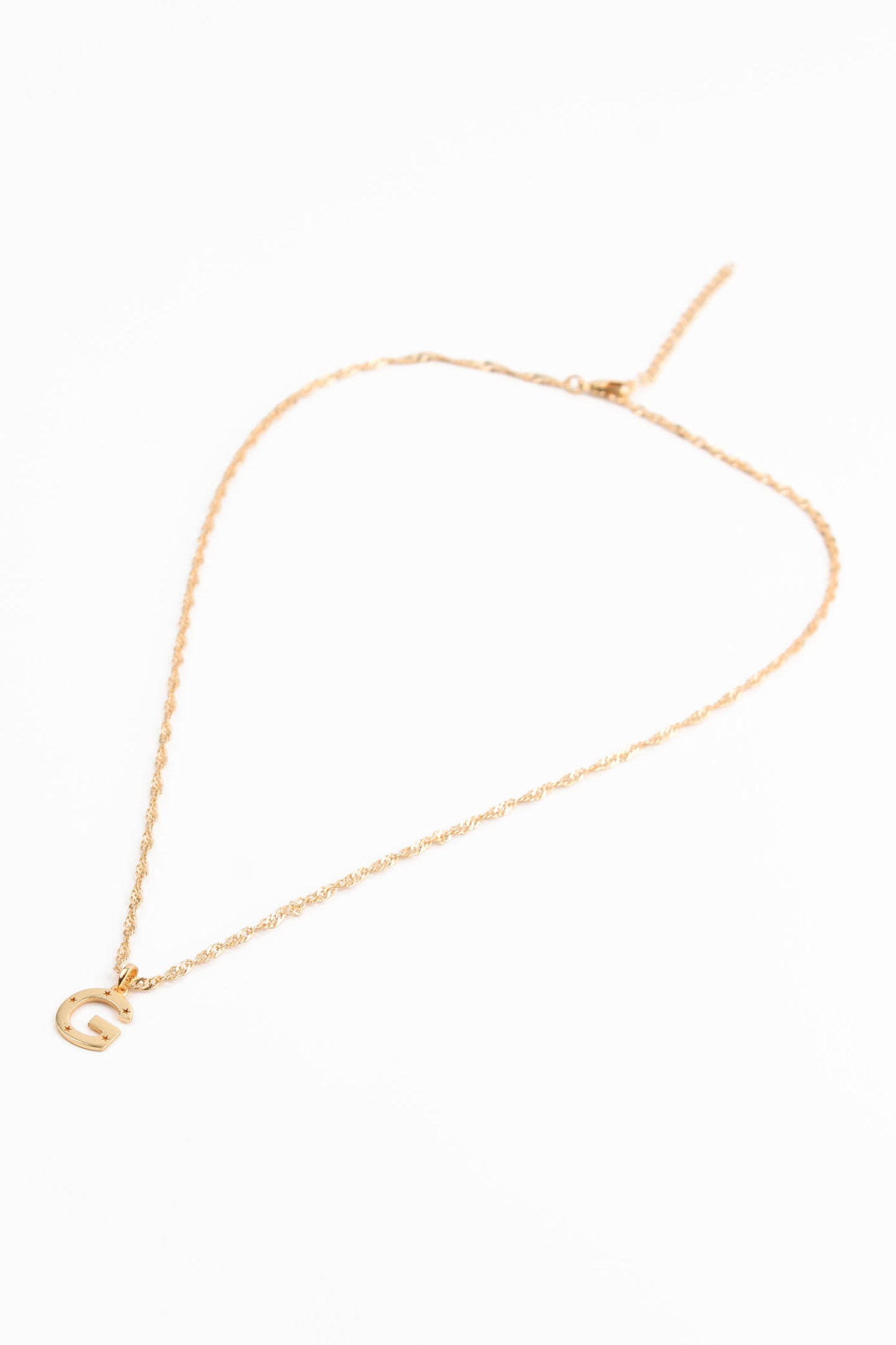 NECKLACE WITH G CHARM GOLD PLATED